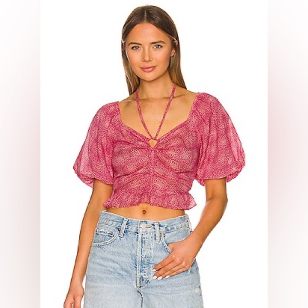 Banjanan Flora Top in Petal Power Fuchsia